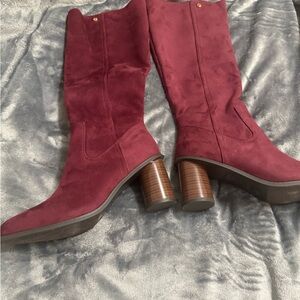 C. Wonder Rich Burgundy Heeled Boots